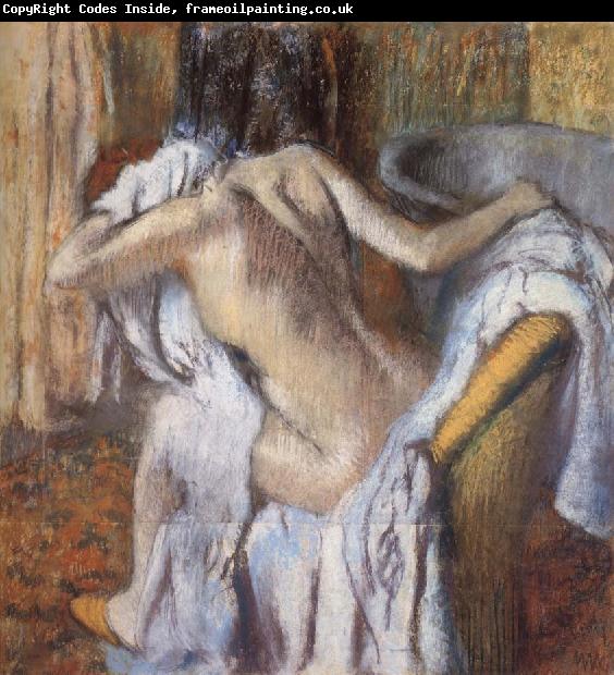 Germain Hilaire Edgard Degas After the Bath,Woman Drying Herself